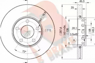 R BRAKE 78rbd24063 -  
